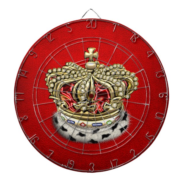 [200] Prince [King] Royal Crown [Fur+Gold][Red] Dartboard (Front)