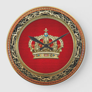 [200] Prince-Princess King-Queen Crown [Belg.Gold] Large Clock