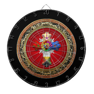 [200] Rosy Cross (Rose Croix) on Red & Gold Dartboard