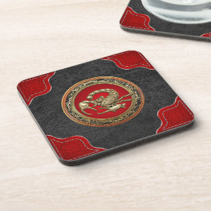 [200] Sacred Golden Scorpion on Red Coaster