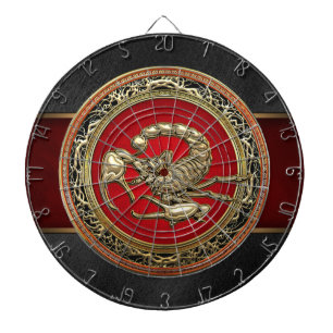 [200] Sacred Golden Scorpion on Red Dartboard