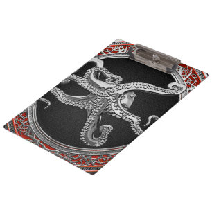 [200] Sacred Silver Octopus in Defensive Posture Clipboard