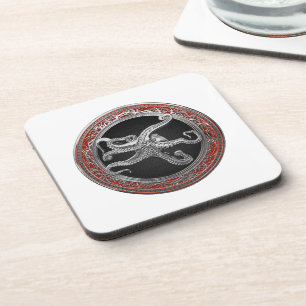 [200] Sacred Silver Octopus in Defensive Posture Coaster