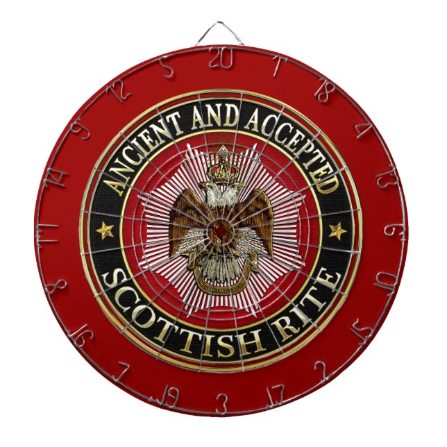 [200] Scottish Rite Double-headed Eagle Dartboard (Front)