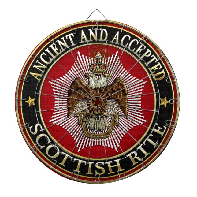 [200] Scottish Rite Double-headed Eagle Dartboard (Front)