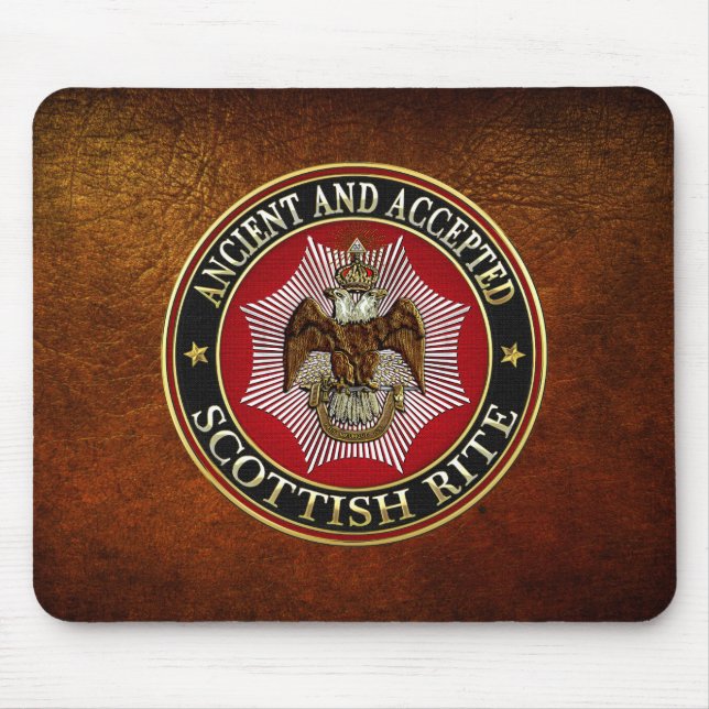 [200] Scottish Rite Double-headed Eagle Mouse Pad (Front)