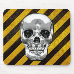 [200] Silver Human Skull Mouse Pad