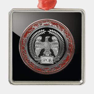 [200] Silver Roman Imperial Eagle Metal Ornament