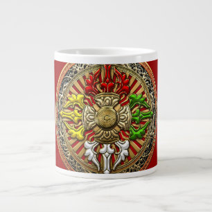 [200] Tibetan Double Dorje Mandala Large Coffee Mug
