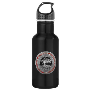 [200] Treasure Trove: Celtic Tree of Life [Silver] 532 Ml Water Bottle