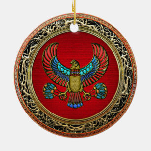 [200] Treasure Trove: Egyptian Falcon Ceramic Ornament