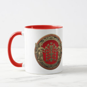 [200] Two Gold Ninurtas with Tree of Life Mug