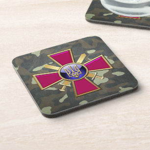 [200] Ukrainian Ground Forces Emblem Coaster