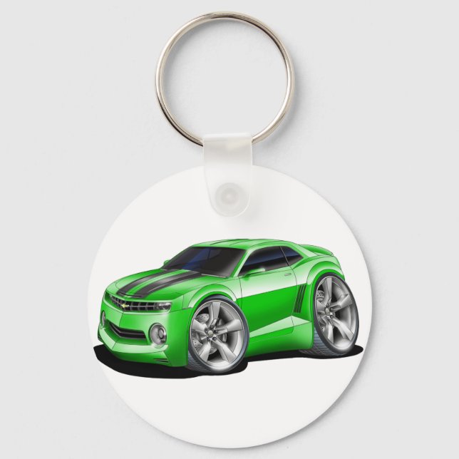 2010-11 Camaro Green-Black Car Key Ring (Front)