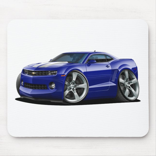 2010-12 Camaro Blue-White Car Mouse Pad (Front)