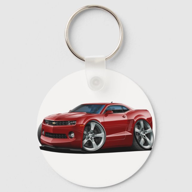 2010-12 Camaro Maroon Car Key Ring (Front)