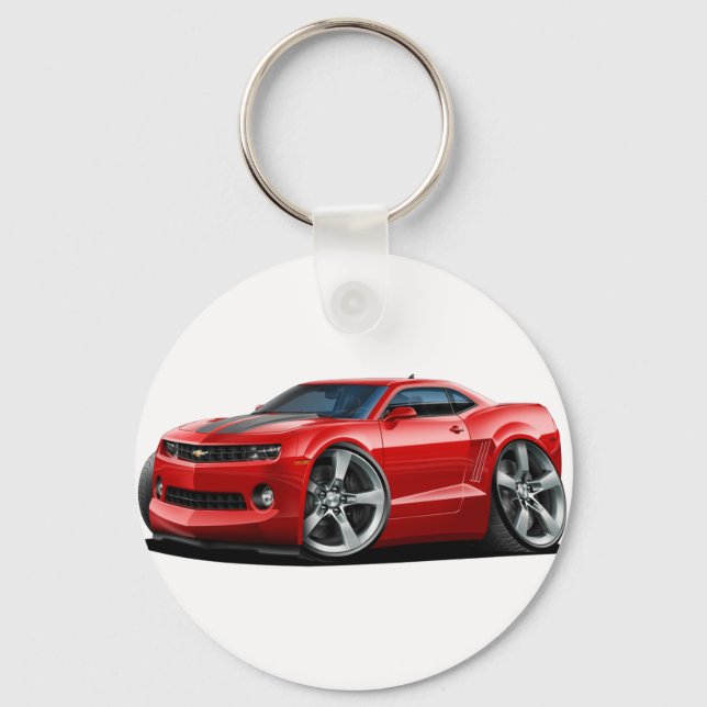 2010-12 Camaro Red-Grey Car Key Ring (Front)