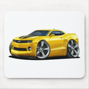 2010-12 Camaro Yellow-Black Car Mouse Pad