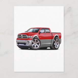 2010-12 Ram Dual Red-Grey Truck Postcard