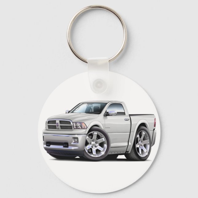 2010-12 Ram White Truck Key Ring (Front)