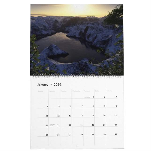 2010 3D Artwork Calendar (Jan 2026)