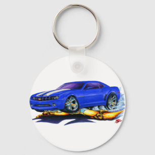 2010 Camaro Blue-White Car Key Ring