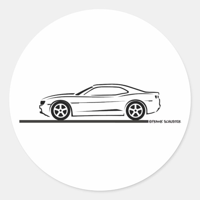 2010 Camaro Classic Round Sticker (Front)