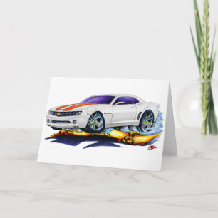 2010 Camaro White-Orange Car Card
