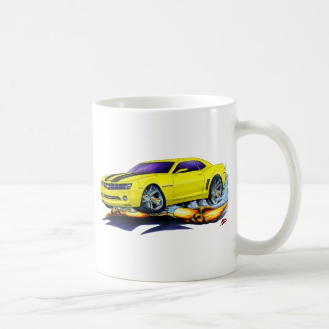 2010 Camaro Yellow-Black Car Coffee Mug (Right)