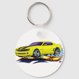 2010 Camaro Yellow-Black Car Key Ring