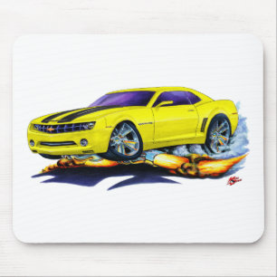 2010 Camaro Yellow-Black Car Mouse Pad