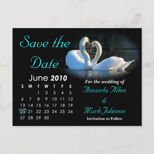 2010 Save the Date, Wedding Announcement Postcard (Front)