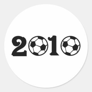 2010 Soccer Football World Cup Classic Round Sticker
