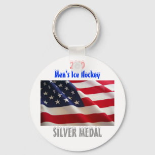 2010 USA Men's Ice Hockey - Silver Medal Key Ring