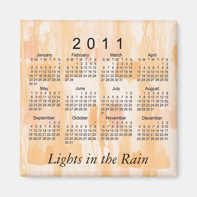 2011 Abstract Mini Calendar Magnet (Front)