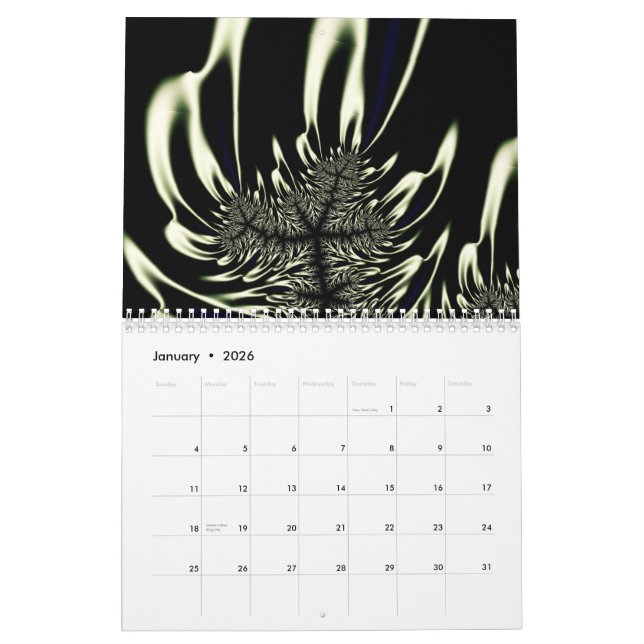 2011 Anjo Lafin fractals Calendar (Jan 2026)
