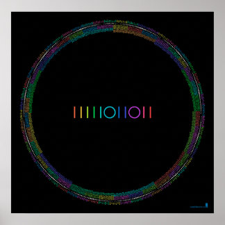 2011 Binary Calendar (black) Poster