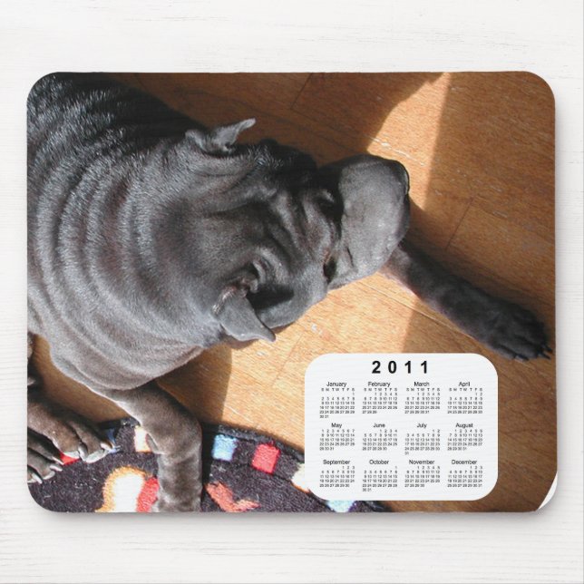 2011 Dog Calendar - Chinese Shar Pei Mouse Pad (Front)