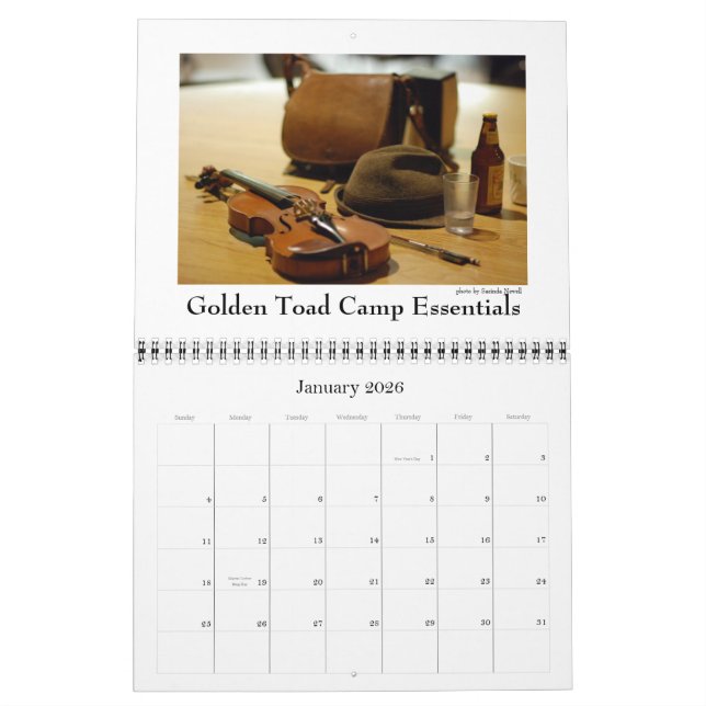 2011 Golden Toad Camp Calendar (Jan 2026)