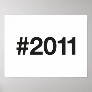 2011 Hashtag 14 Birthday Anniversary Poster