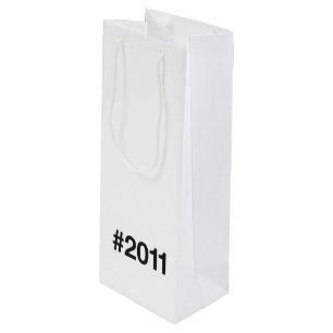 2011 Hashtag 14 Birthday Anniversary Wine Gift Bag