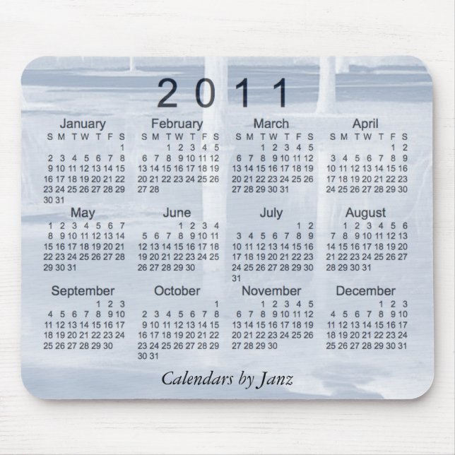 2011 Landscape Calendar Mouse Pad (Front)