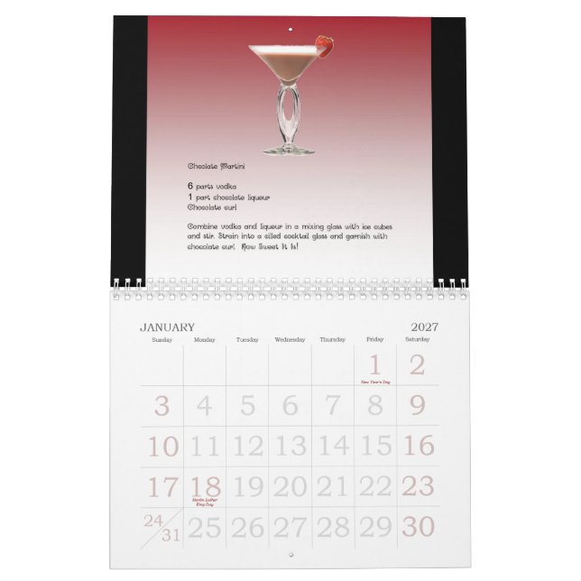 2011 Martini Lovers Calendar (Jan 2027)