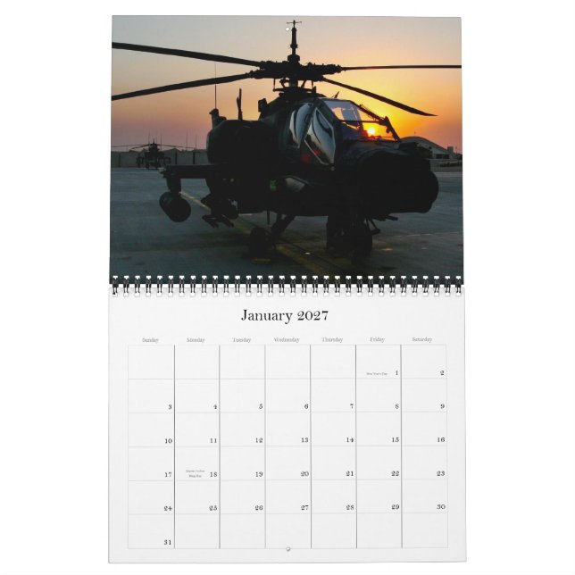 2011 Military Silhouettes Calendar (Jan 2027)