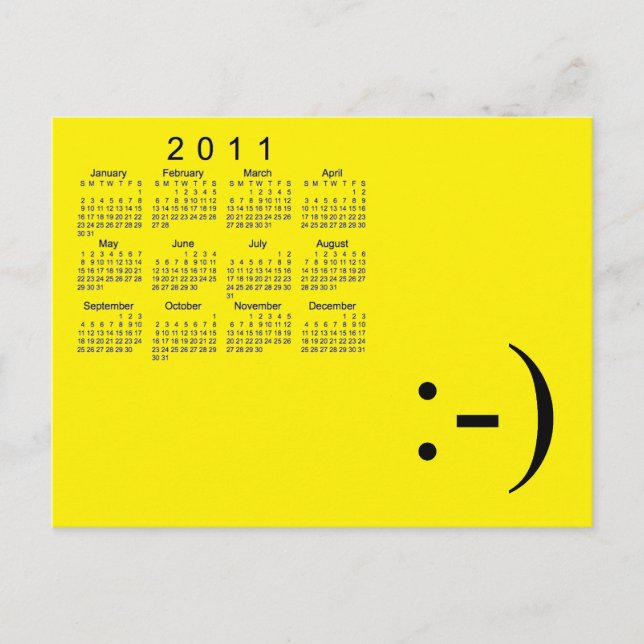 2011 Mini Calendar Postcard (Front)