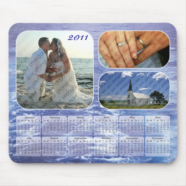2011 Ocean Photos Calendar Mousepad (Front)