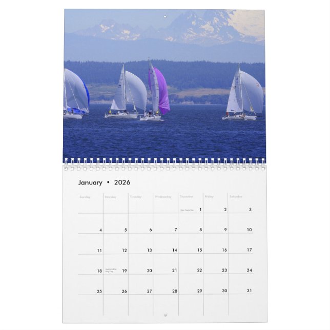 2011 Sailboat Calendar (Jan 2026)