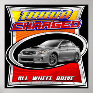 2011 WRX Silver Turbocharged Poster