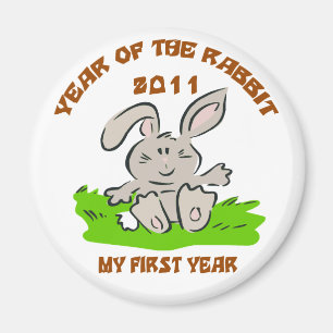 2011 Year of The Rabbit Baby Magnet