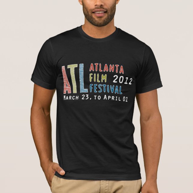 2012 Atl Film Fest - Black T-shirt (Front)
